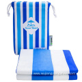Blue And White Stripes Printed Beach Towel